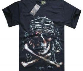 New black skull t-shirt