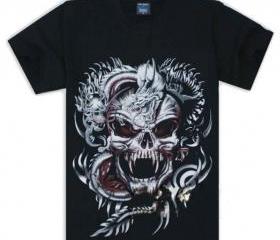 New black skull t-shirt