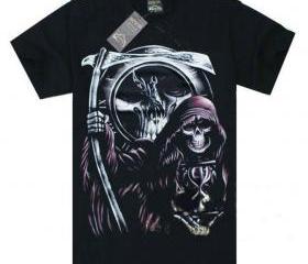 New black skull t-shirt
