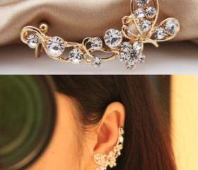 Gorgeous single butterfly ear clip